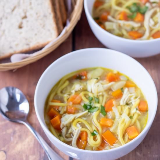Leftover Chicken Noodle Soup