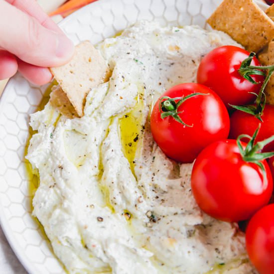 Garlic Whipped Goat Cheese Dip