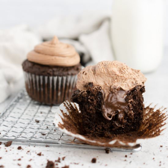 Nutella Cupcakes (Gluten Free Optio