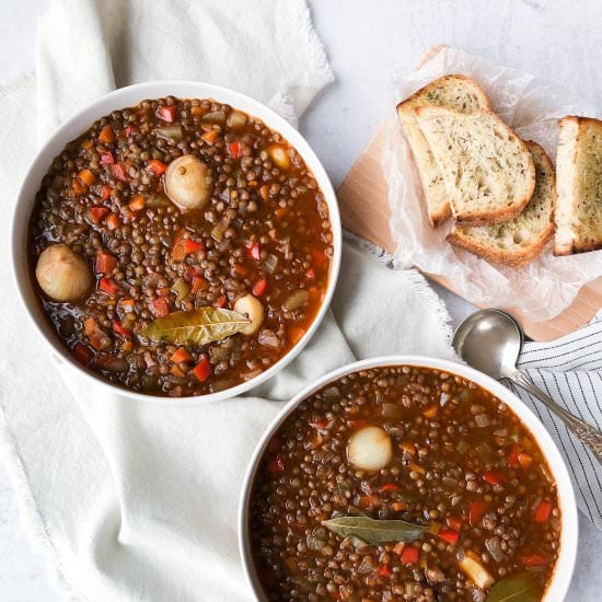 Greek Lentil Soup Recipe (Fakes)