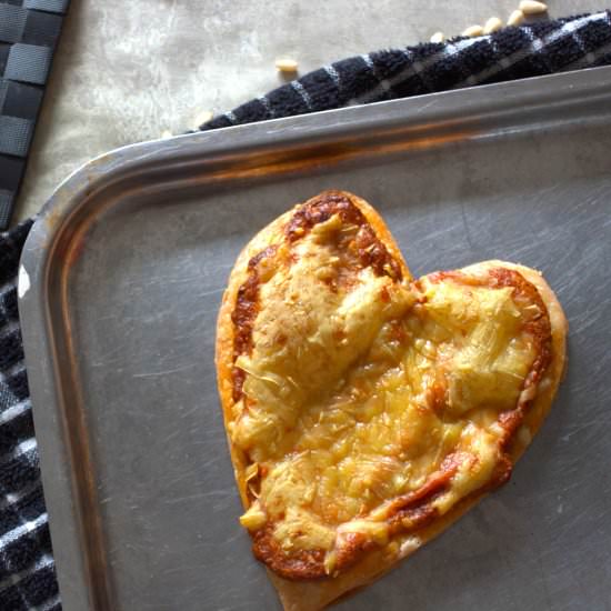 Valentine’s Pizza Tart Recipe