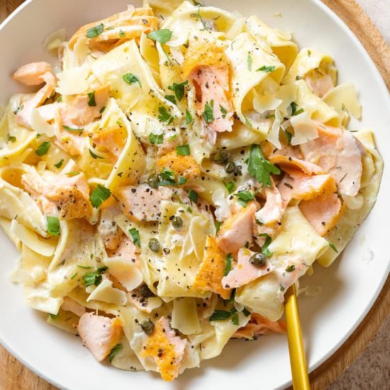 Creme Fraiche Salmon Pasta