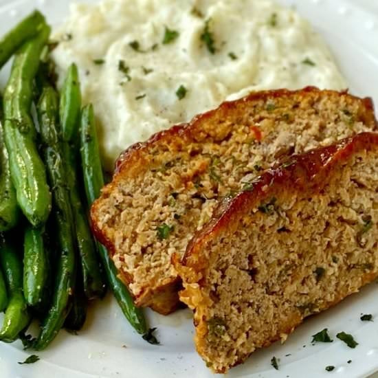 Sheet Pan Barbecue Turkey Meatloaf