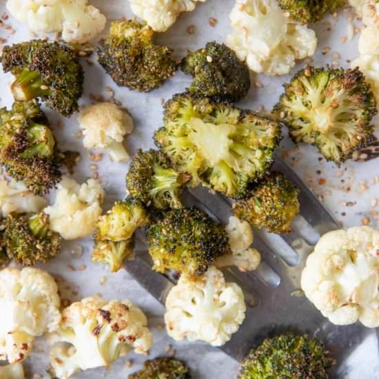 Roasted Broccoli and Cauliflower