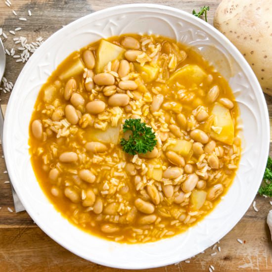 Spanish Beans with Rice & Potatoes