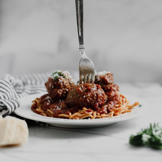 Homemade Spaghetti and Meatballs