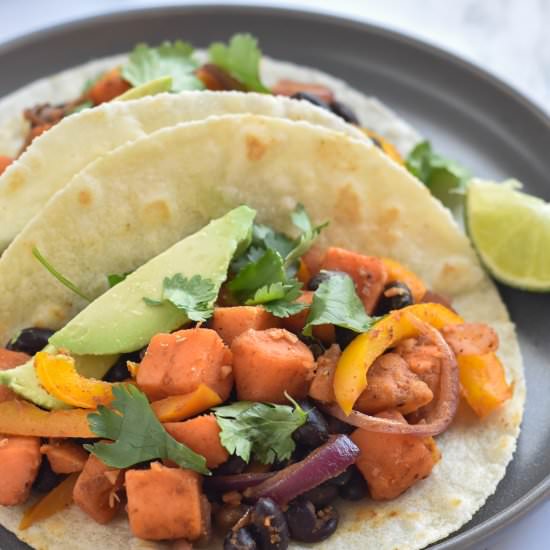 Black Bean and Sweet Potato Tacos
