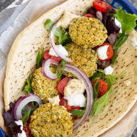 Canned Chickpea Baked Falafel