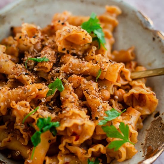 Gigli pasta with Chickpeas