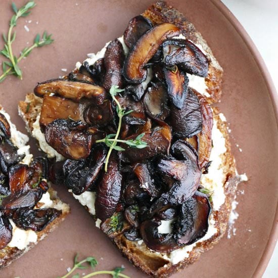 Mushroom Ricotta Toast