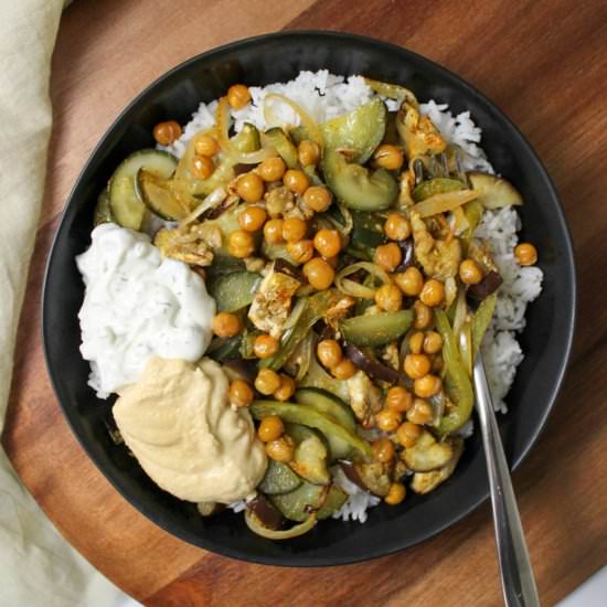 Vegetarian Mediterranean Rice Bowls