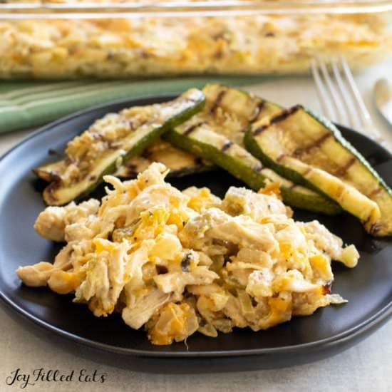 Keto Green Chili Chicken Casserole
