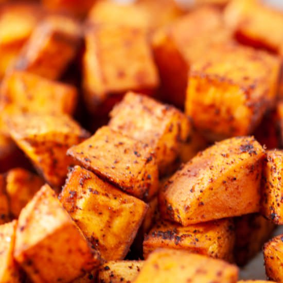 Air Fryer Roasted Sweet Potatoes