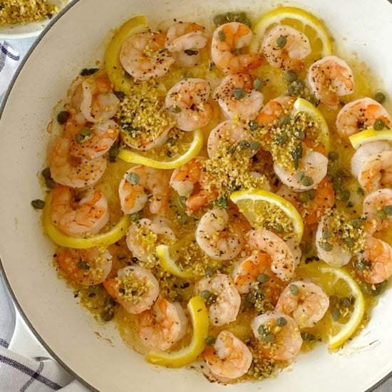 Lemon Butter Baked Shrimp