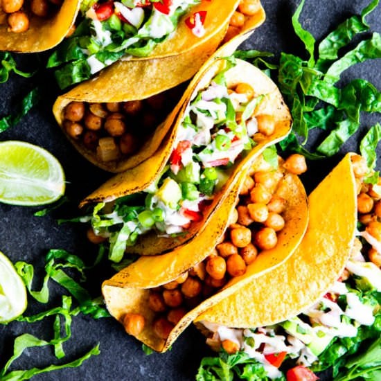 Crispy Chickpea Tacos