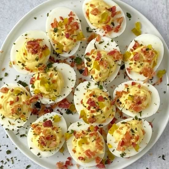 Jalapeno Popper Deviled Eggs