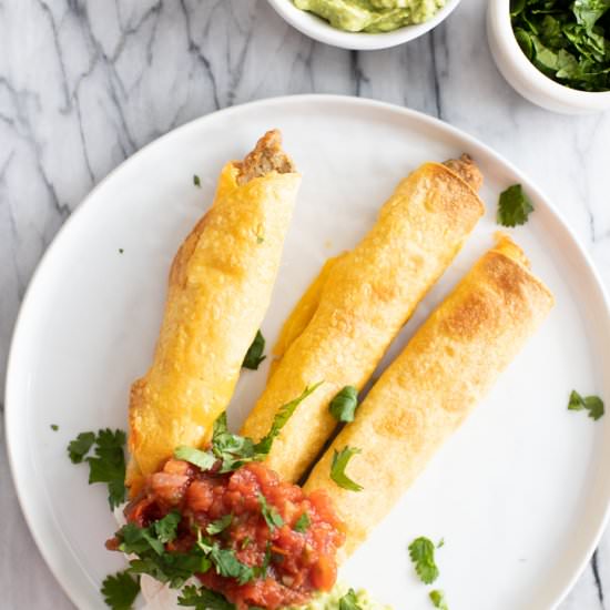 Egg and Sausage Breakfast Taquitos