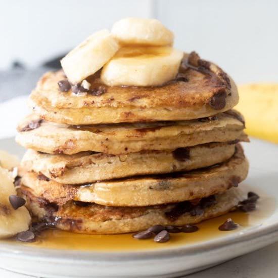 Banana Oat Blender Pancakes