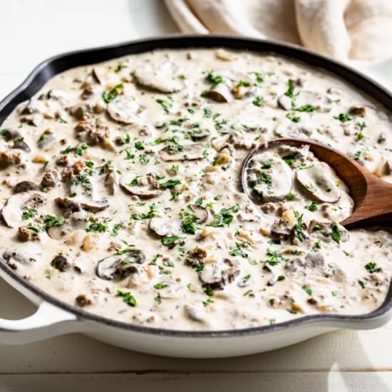 Ground Beef Stroganoff
