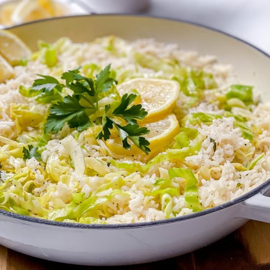 Lemon Rice with Cabbage