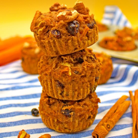 Healthy Carrot Cake Muffins