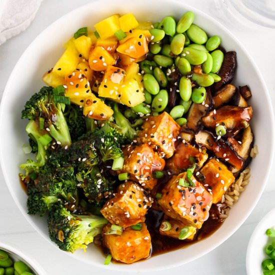 Baked Tofu Teriyaki Bowl