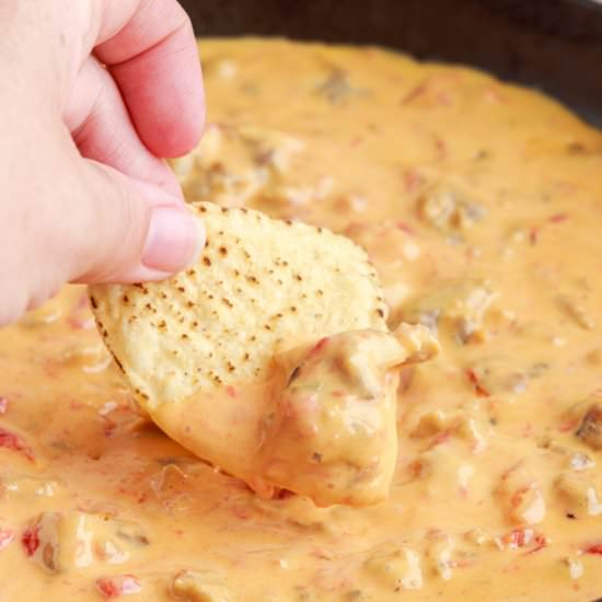 Cheesy Sausage Rotel Dip
