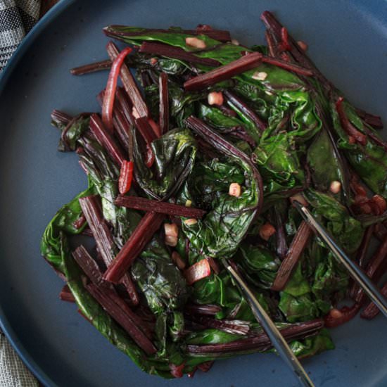 Sautéed Beet Greens