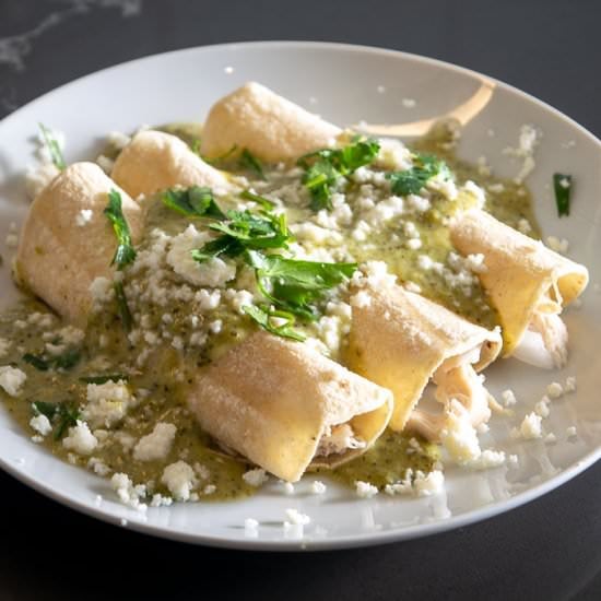 Creamy Poblano Enchiladas