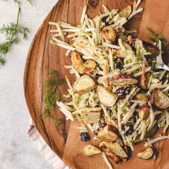 Roasted Murasaki Sweet Potato Salad