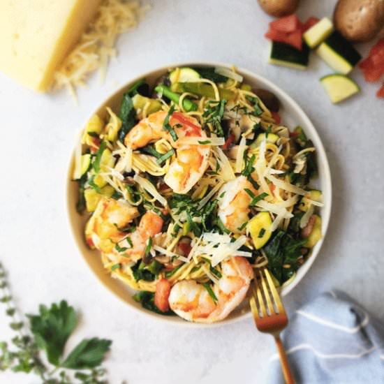 Easy Shrimp and Veggie Pasta