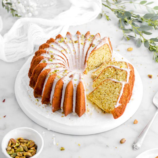 Pistachio Olive Oil Cake