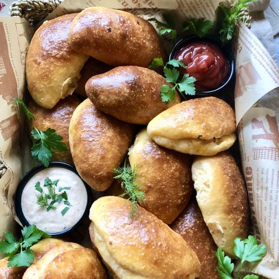cheesy beef stuffed buns