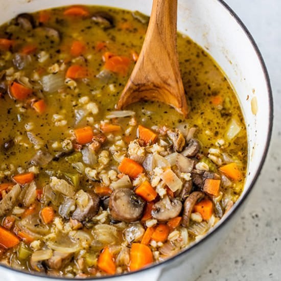 Wild Mushroom and Farro Soup