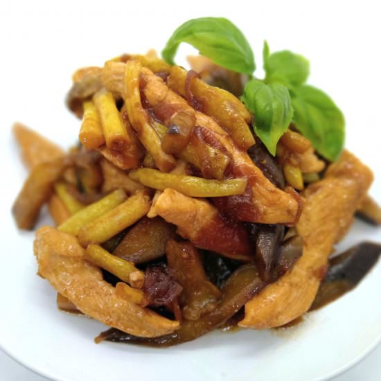 Chicken Stir Fry with Eggplant