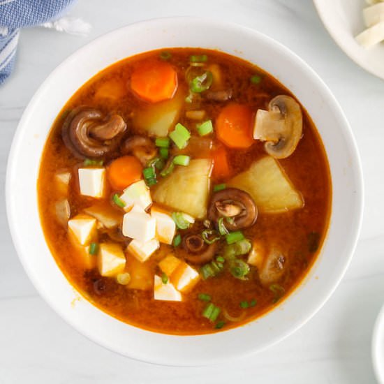 Gochujang vegetable soup