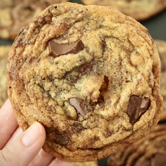 Nutella brown butter cookies