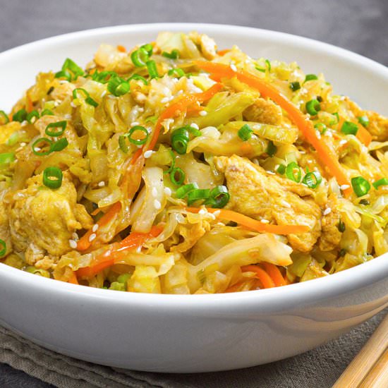 Asian Style EGG FRIED CABBAGE