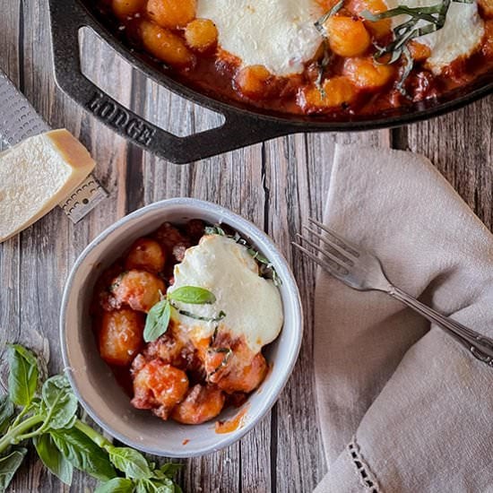 Baked Gnocchi with Sausage Ragu