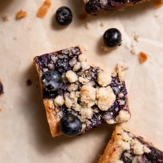 Blueberry Crumble Blondies