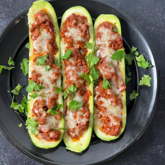 Keto Zucchini Boats with Chorizo