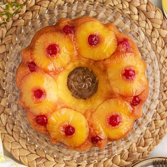 Pineapple Upside Down Bundt Cake