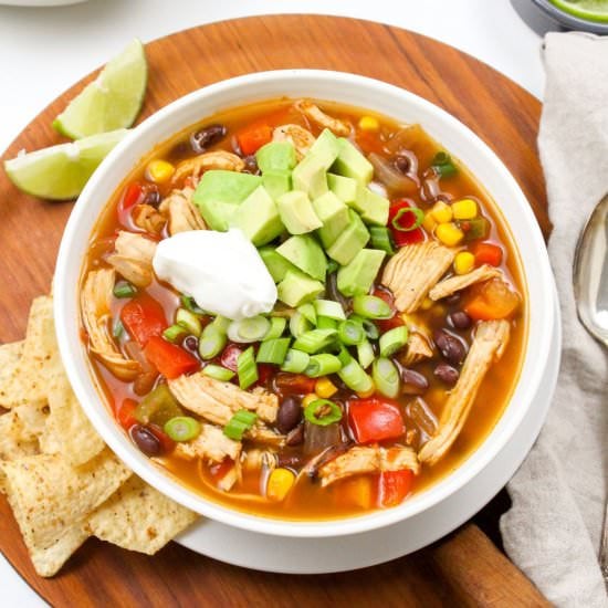 Slow Cooker Chicken Taco Soup