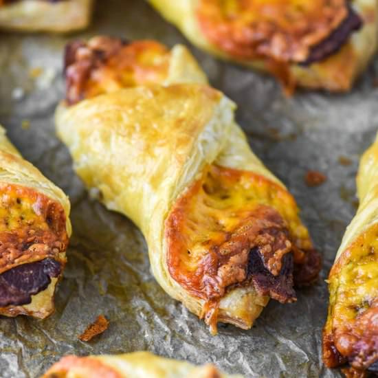 Cheese and Bacon Turnovers