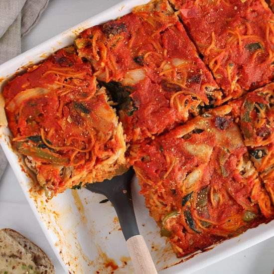 Vegan Baked Spaghetti