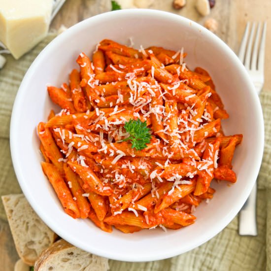 Spanish Pasta with Romesco Sauce