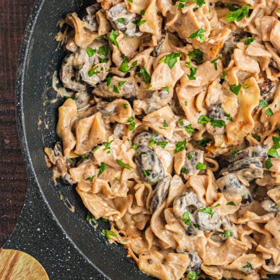 Vegan Mushroom Stroganoff