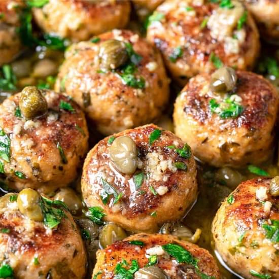 Chicken Piccata Meatballs