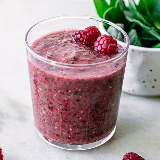 Raspberry Spinach Smoothie