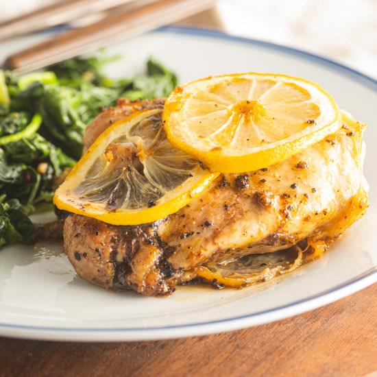 Baked Lemon Pepper Chicken Thighs
